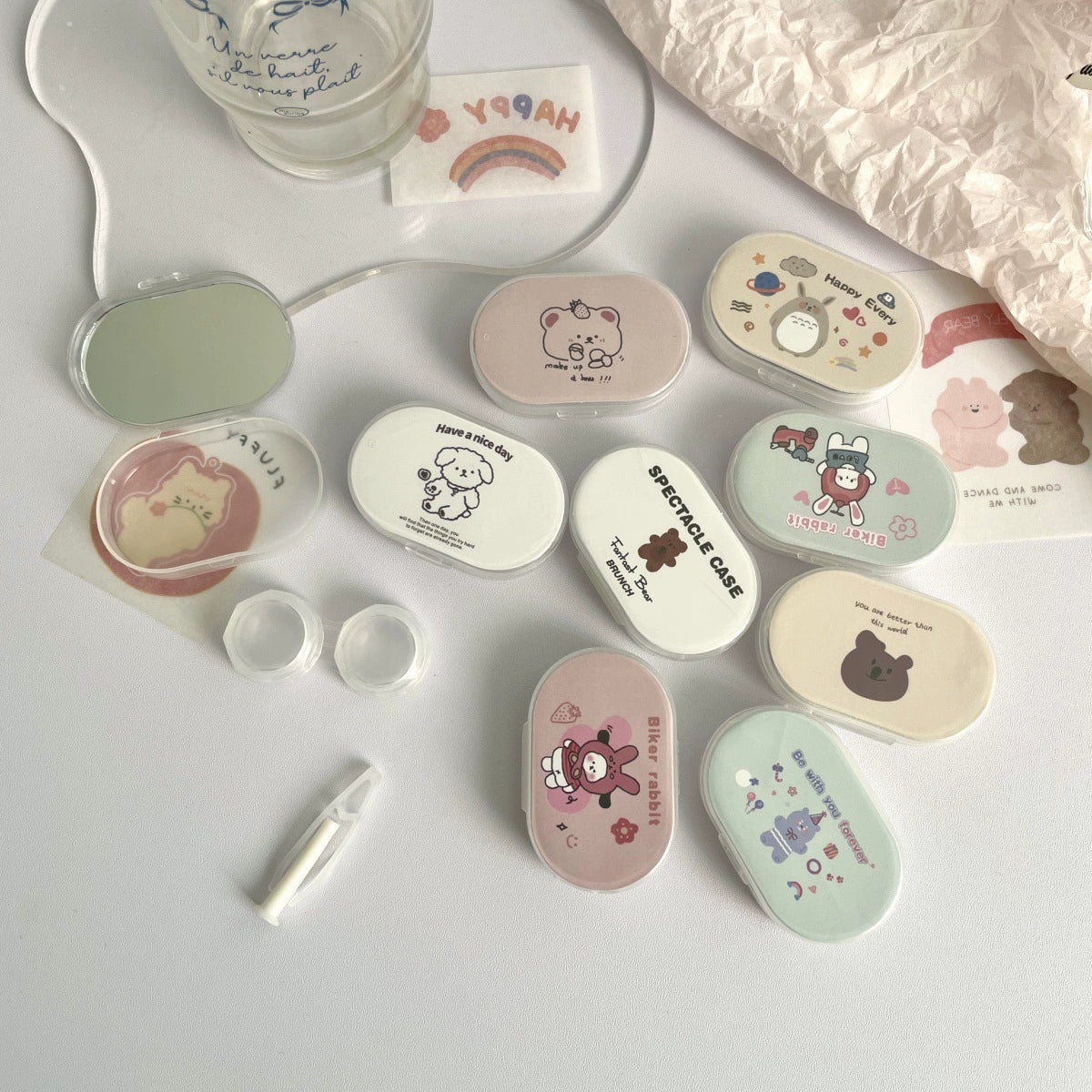 Playful Blink Transparent Contact Lens Case